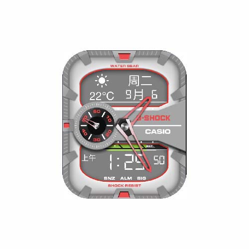 CASIO卡西欧数字指针表盘