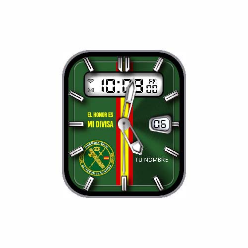 简约数字指针绿色表盘