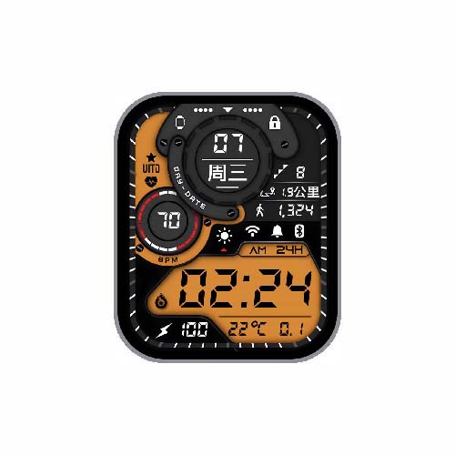 数字运动天气表盘