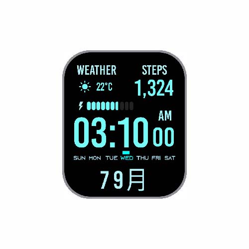 数字运动步数天气表盘