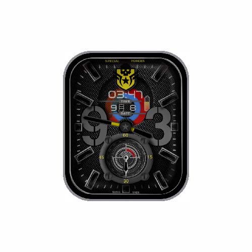 炫酷数字指针运动环黑色表盘