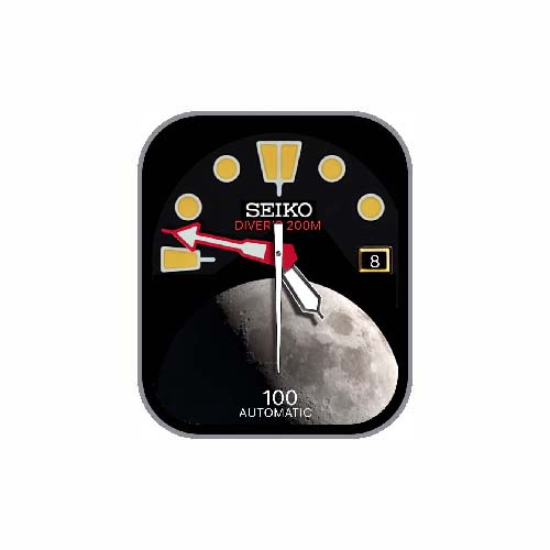 SEIKO精工数字指针月相表盘