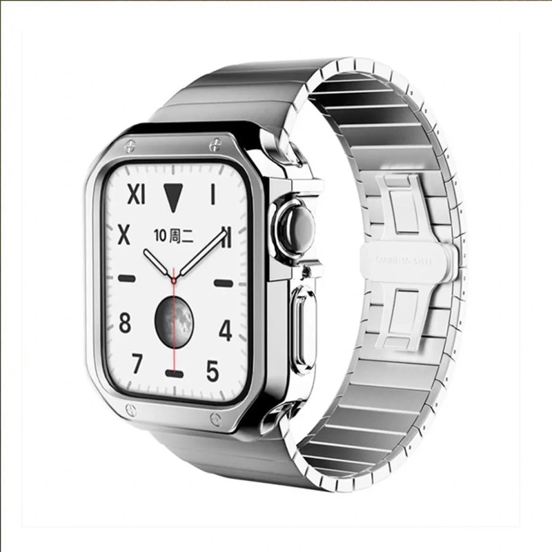 Apple Watch苹果表 铠甲软壳+不锈钢表带/金属壳+不锈钢表带 · 铠甲软壳