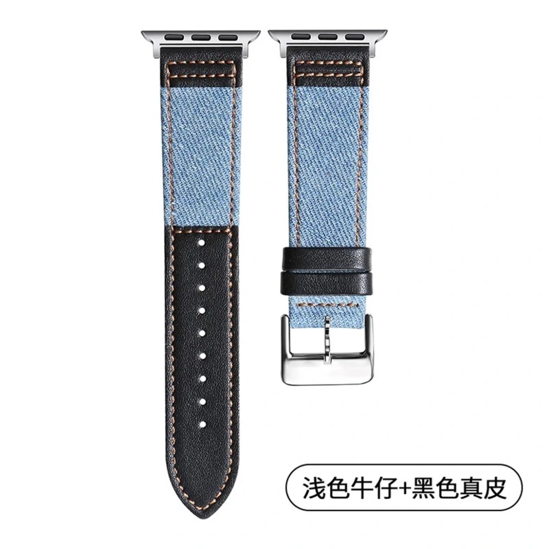 Apple Watch苹果表 牛仔与真皮混搭表带