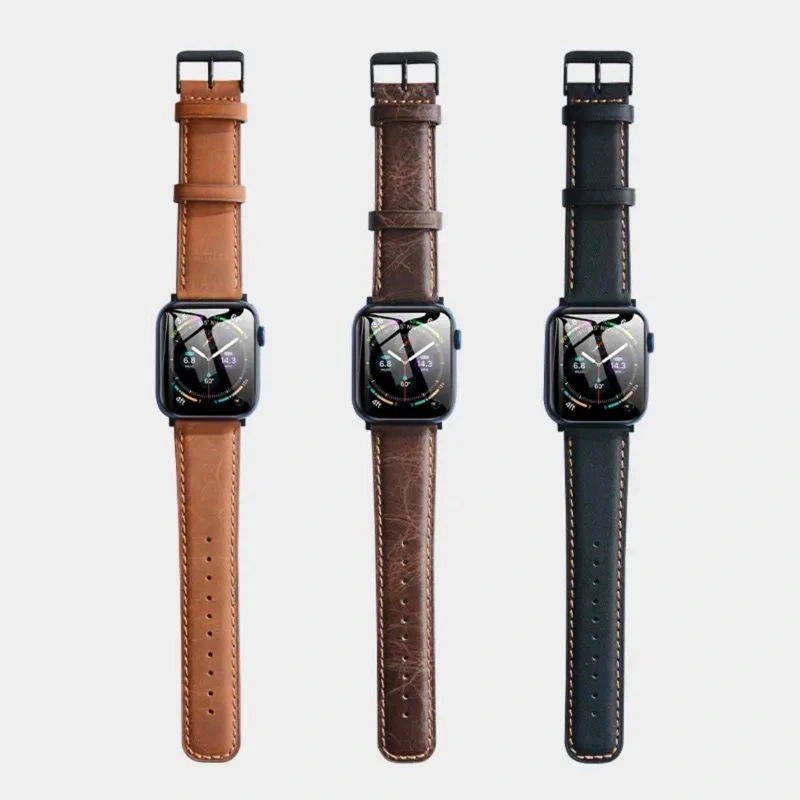 Apple Watch苹果表 复古皮质表带裂纹表带