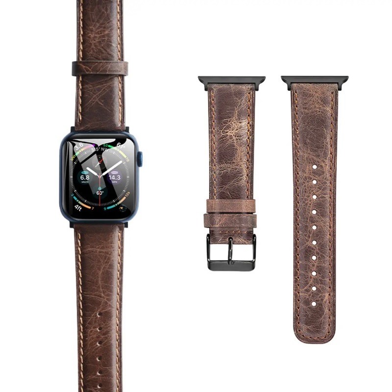 Apple Watch苹果表 复古皮质表带裂纹表带