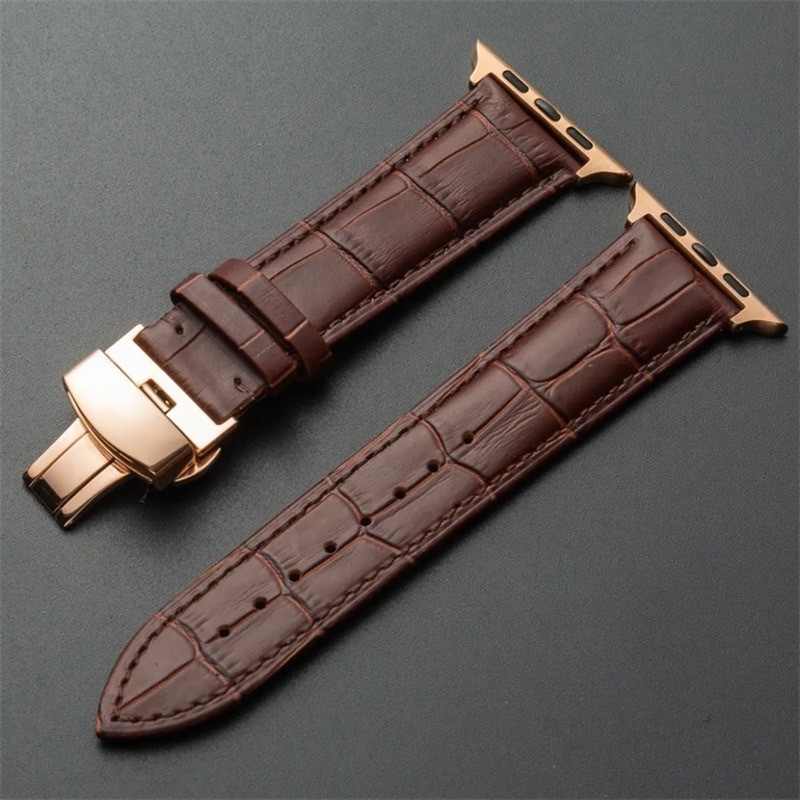 Apple Watch苹果表 真皮蝴蝶扣表带