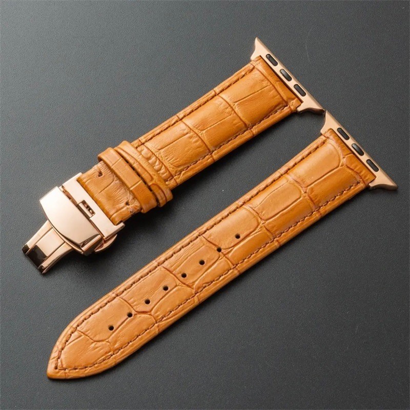 Apple Watch苹果表 真皮蝴蝶扣表带