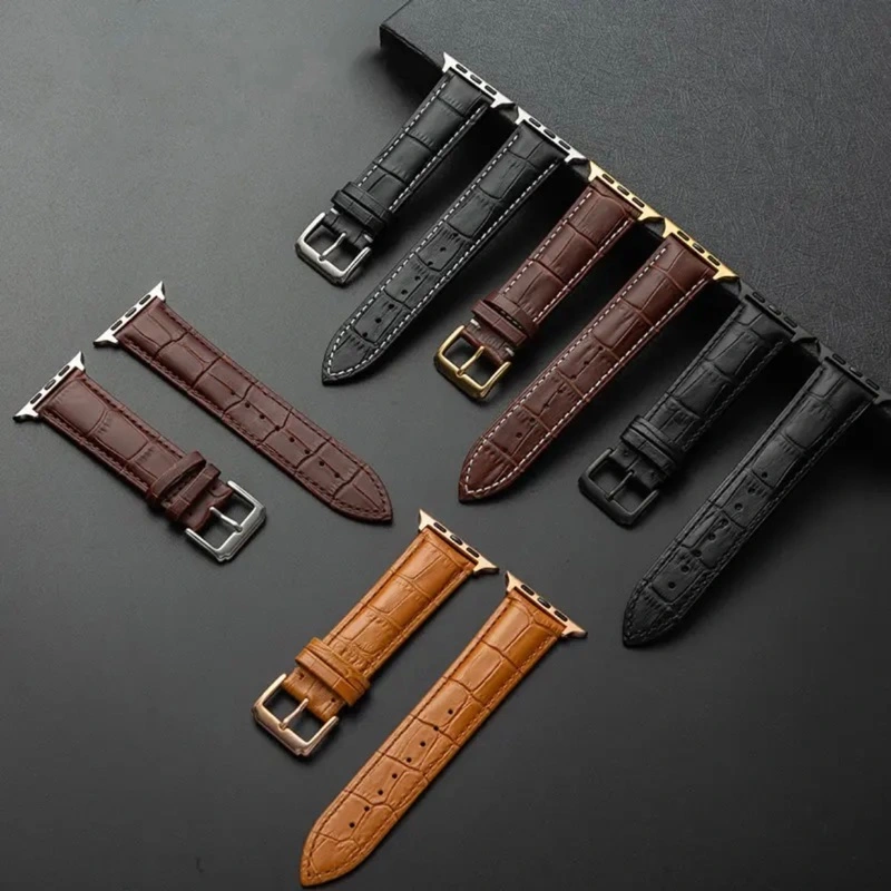 Apple Watch苹果表 真皮蝴蝶扣表带