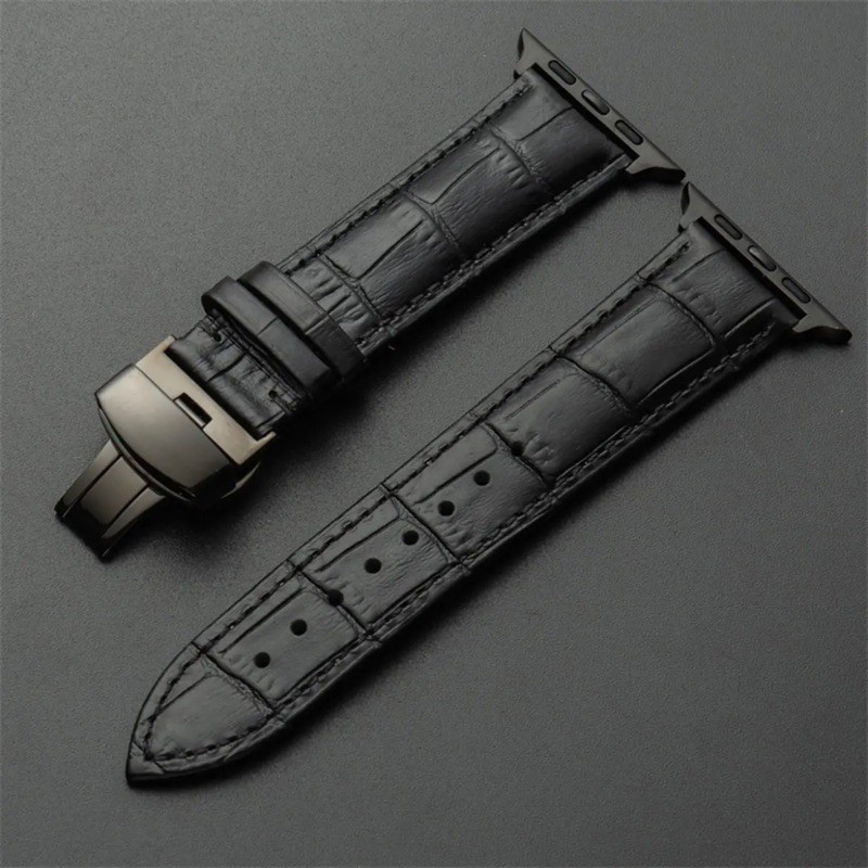 Apple Watch苹果表 真皮蝴蝶扣表带
