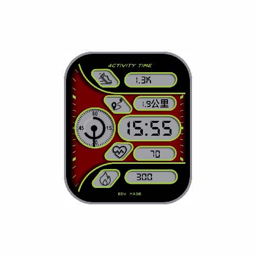 数字心率运动表盘