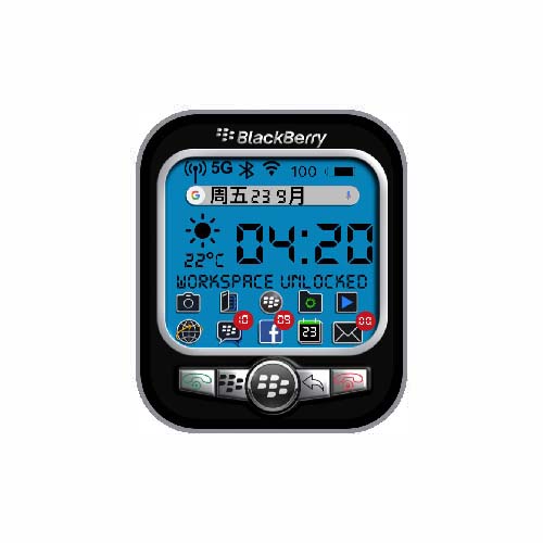 BlackBerry黑莓手机数字表盘