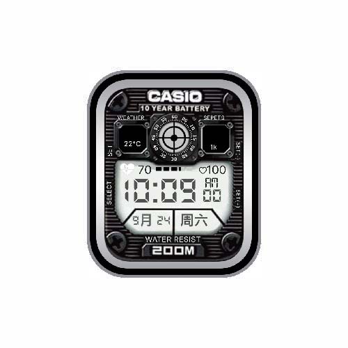 CASIO卡西欧数字运动表盘