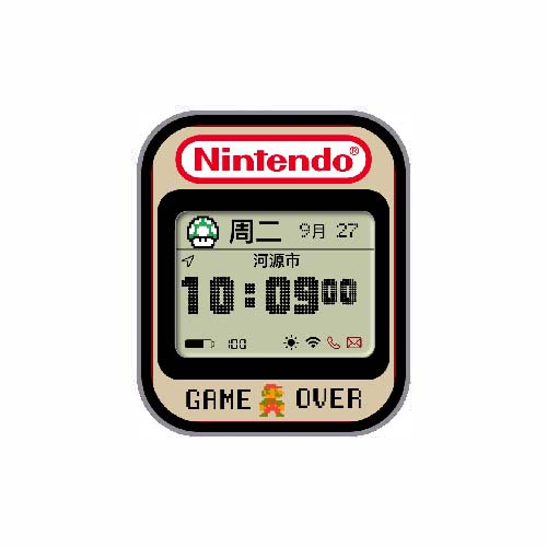 任天堂 Nintendo数字天气运动表盘