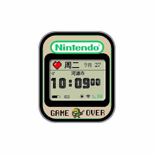 任天堂 Nintendo数字天气运动表盘