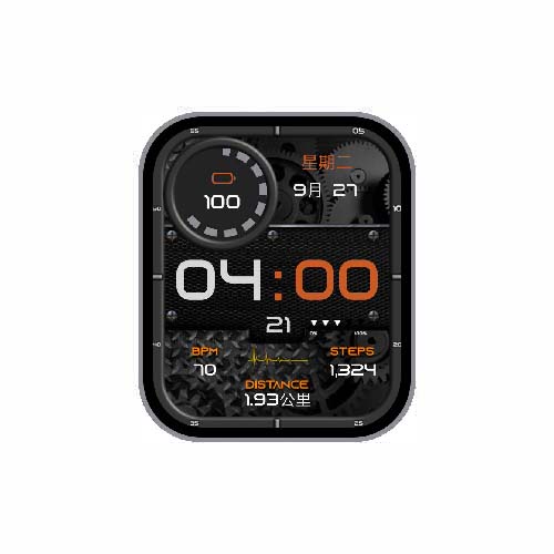 数字运动黑色表盘