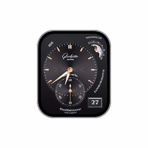 格拉苏蒂Panomaticlunar 数字指针表盘