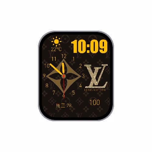路易威登LV数字指针天气表盘