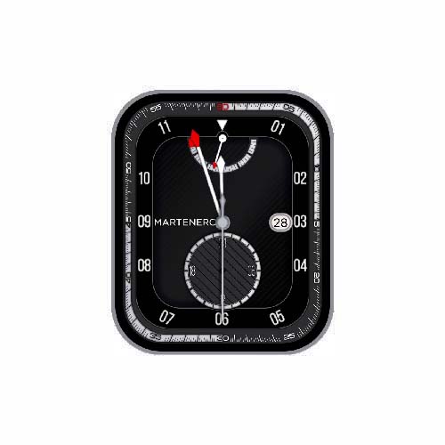 Martenero简约数字指针黑色表盘