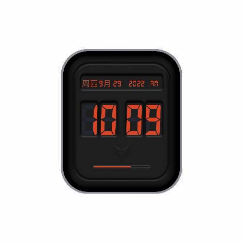 简约数字黑色表盘