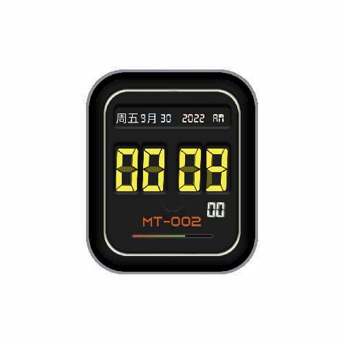 简约数字黑色表盘