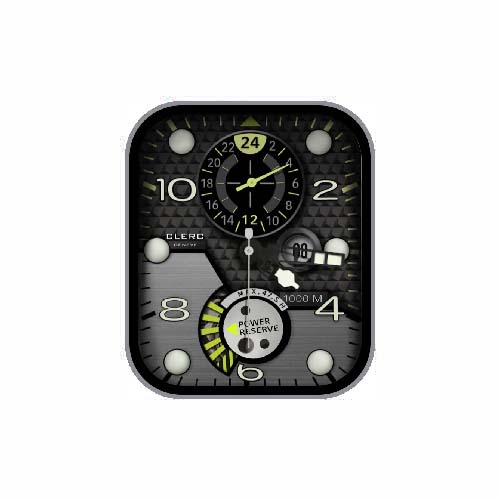 CLERC数字指针黑色表盘