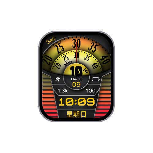 旋转数字指针运动表盘