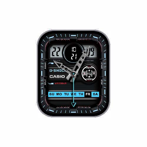 CASIO卡西欧数字指针运动表盘