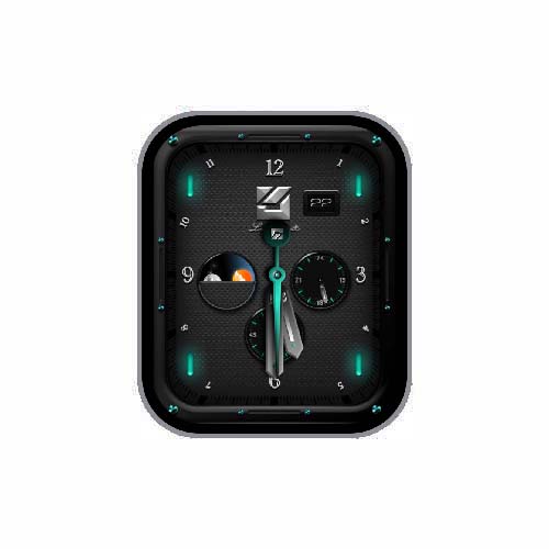 简约数字指针黑色表盘