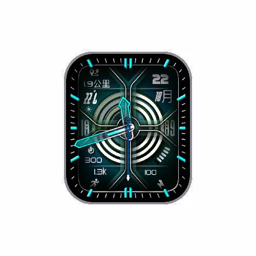 运动环数字指针表盘