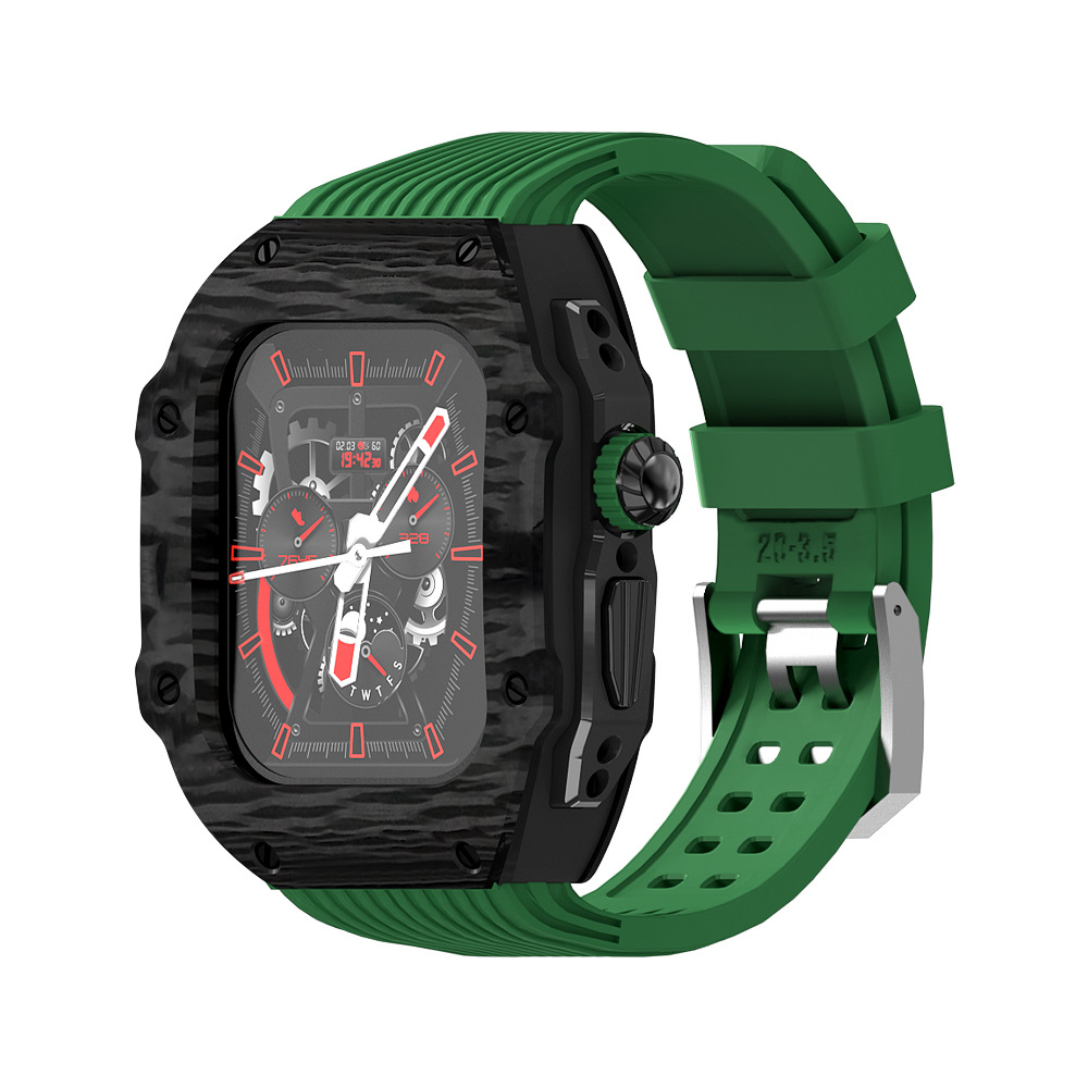 Apple Watch 碳纤维保护壳用于苹果手表Ultra 49mm改装壳S8/7 45mm 44mm