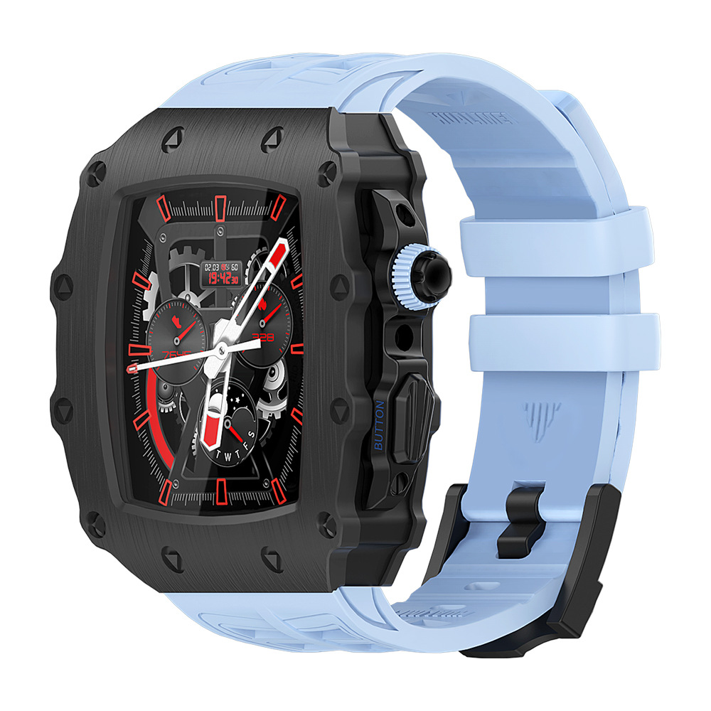 Apple Watch 改装壳iWatch系列44/45mm苹果手表S8金属壳表带钢化膜一体