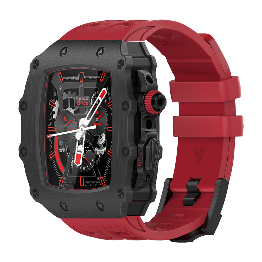 Apple Watch 改装壳iWatch系列44/45mm苹果手表S8金属壳表带钢化膜一体