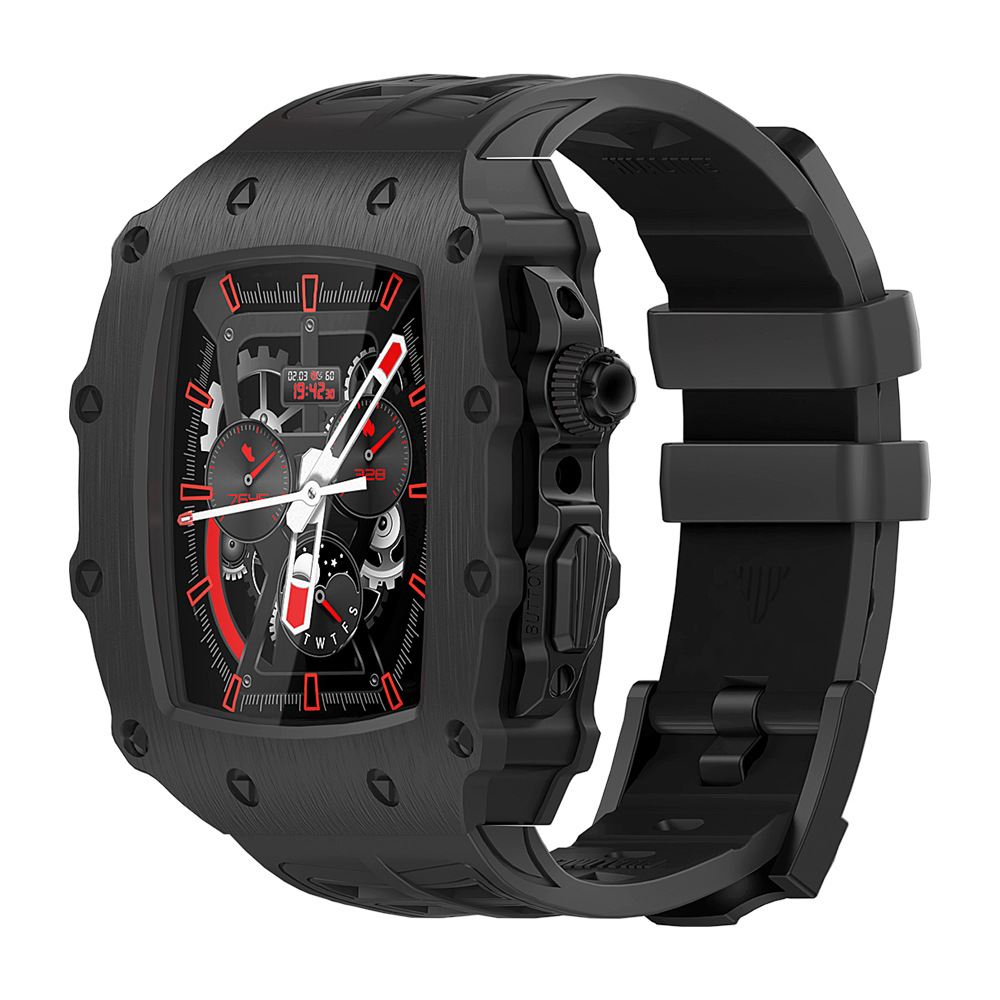 Apple Watch 改装壳iWatch系列44/45mm苹果手表S8金属壳表带钢化膜一体