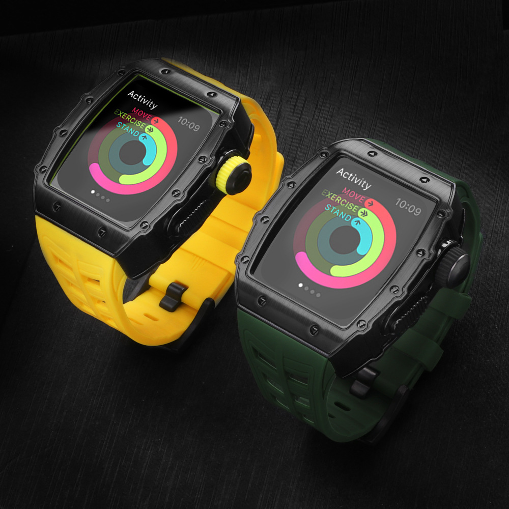 Apple Watch 金属壳苹果手表45/44MM 41/40MM改装壳用于iWatch S8/7