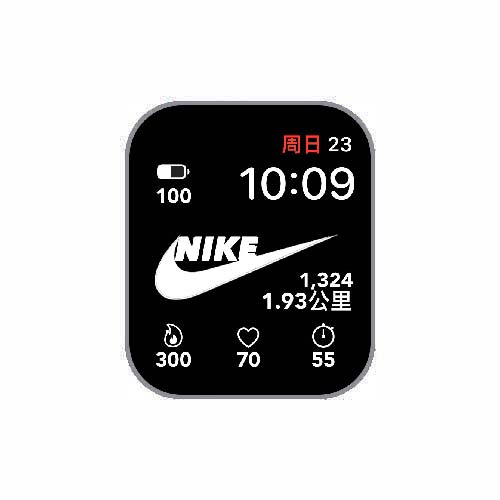 NIKE耐克数字运动步数黑色表盘