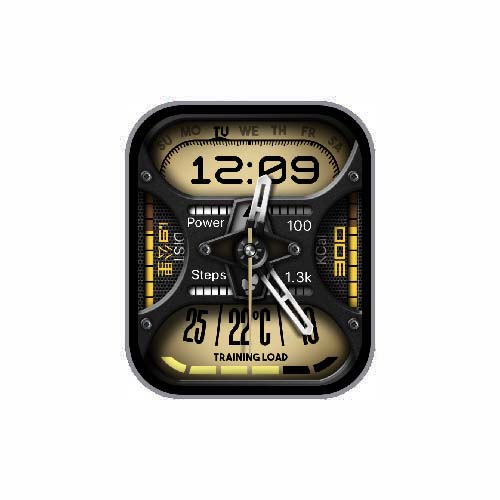 数字日期温度炫酷指针表盘