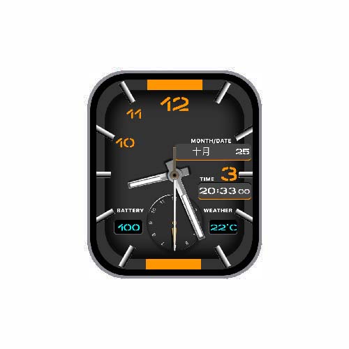 简约数字指针表盘