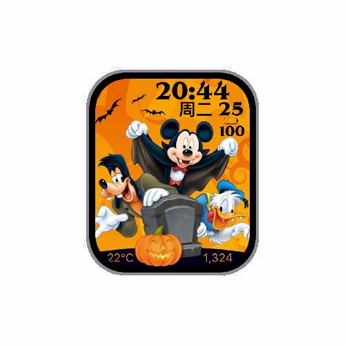 迪斯尼米奇万圣节数字表盘