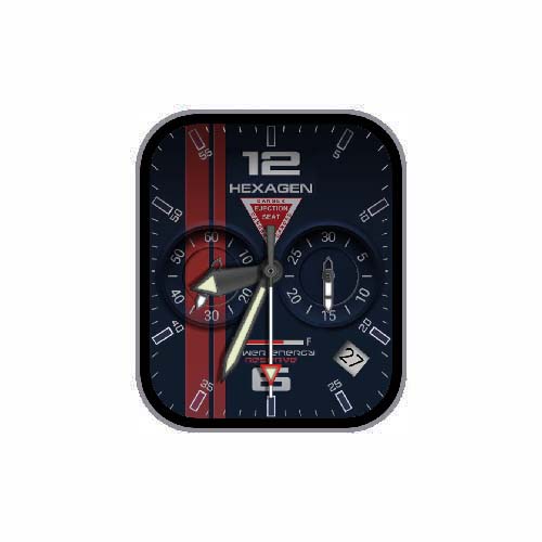 HEXAGEN数字指针蓝色表盘