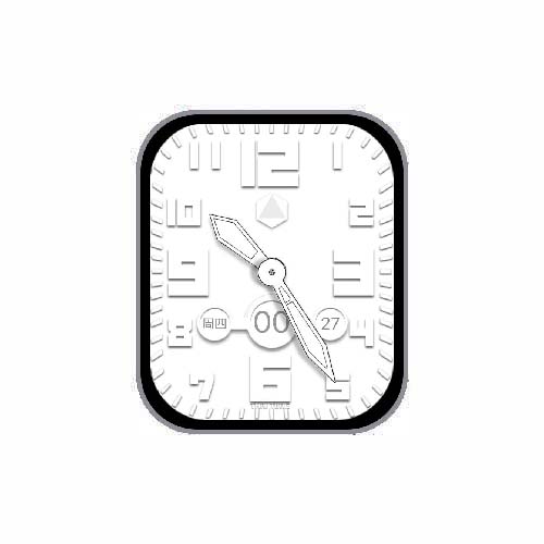 简约数字指针白色表盘