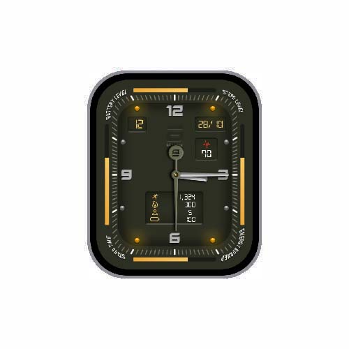 简约数字指针步数表盘