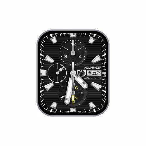 Tag Heuer泰格豪雅数字指针黑色表盘