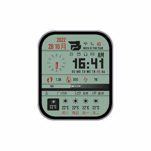 数字天气温度表盘