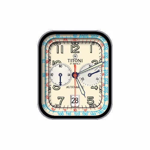 TITONI梅花数字指针表盘