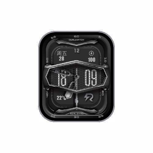 简约数字指针黑色表盘