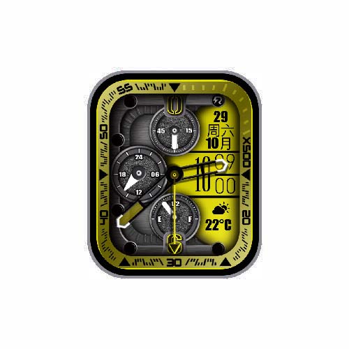 数字指针天气运动表盘