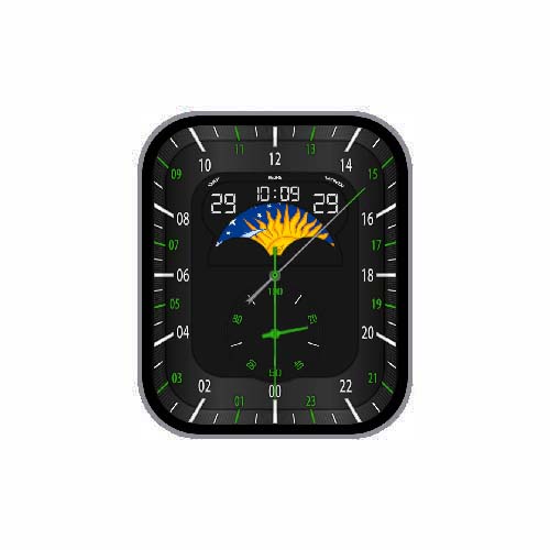 简约数字指针月相表盘