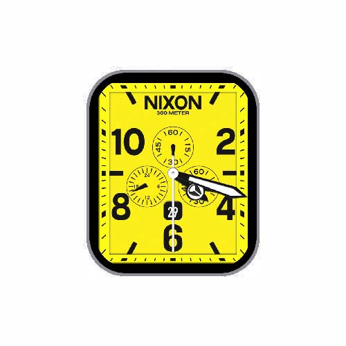 NIXON尼克松数字指针黄色表盘