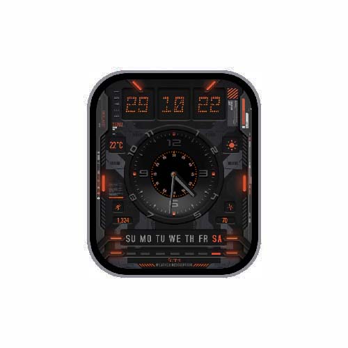 炫酷数字指针黑色表盘